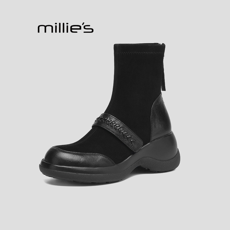 MILLIE'S/妙丽真皮瘦瘦靴巨好看