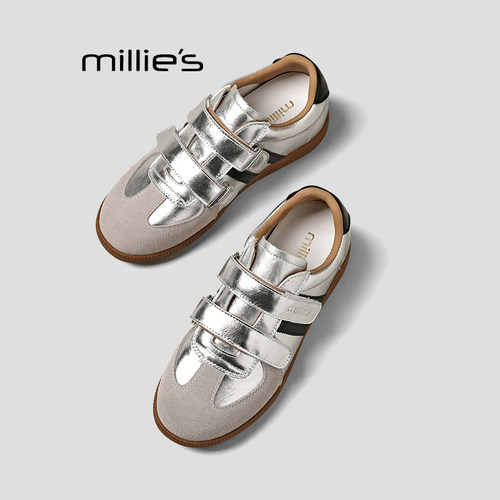 妙丽复古德训鞋魔术贴女鞋巨好看