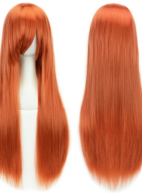 Soowee 80cm Long Synthetic Hair White Purple Cosplay Wigs P