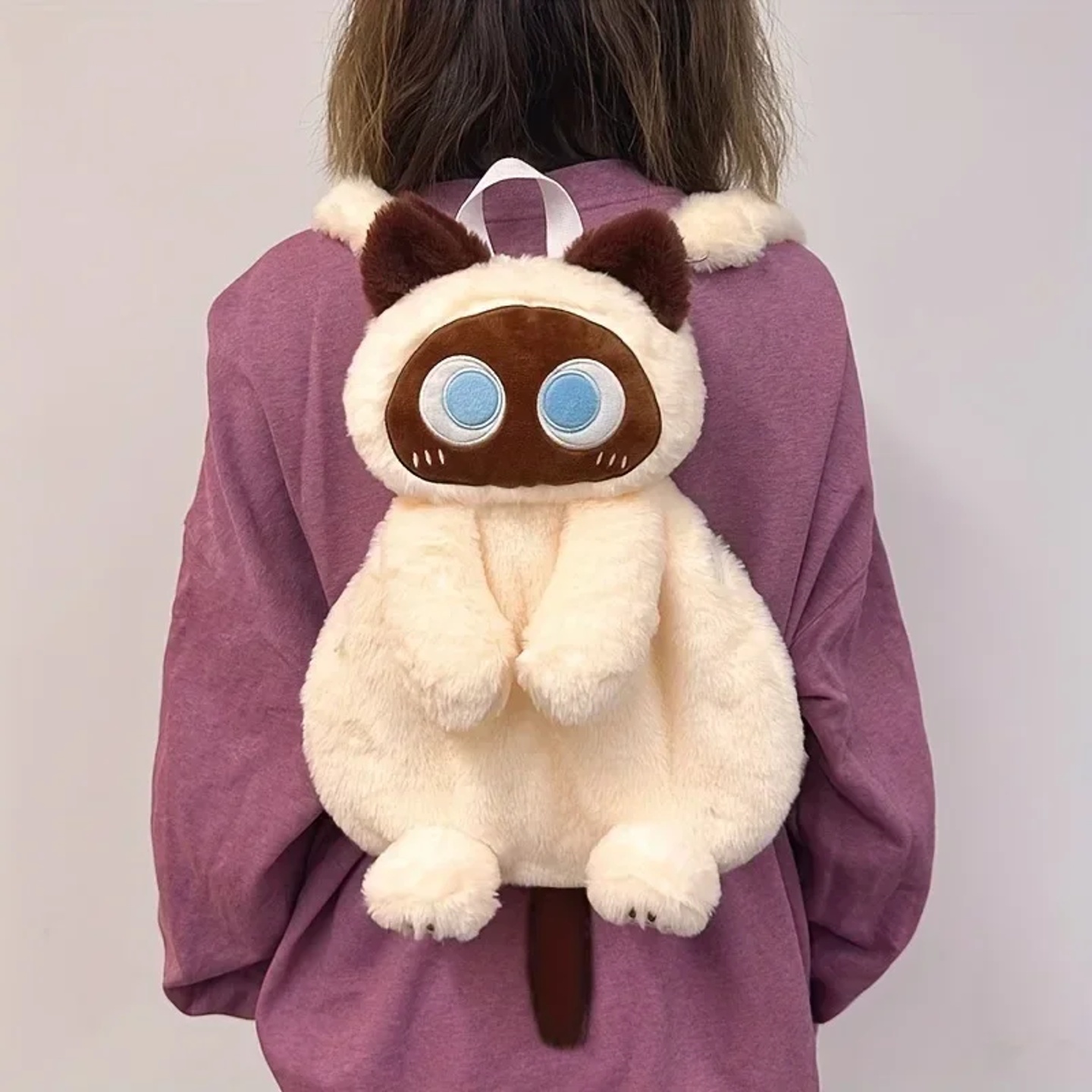 Black Cat Backpacks Big Eyes Kitten Doll Plush Kawaii Stuff