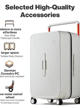 Mixi Large-Capacity Wide Handle Travel Suitcase 26inch Chec