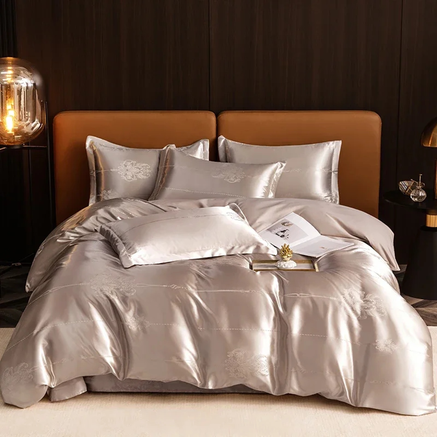 High End Jacquard King Size Bedding Set Luxury European Wed