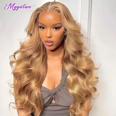 Brazilian #27 Honey Blonde 30 Inch Body Wave 13x4 Lace Front