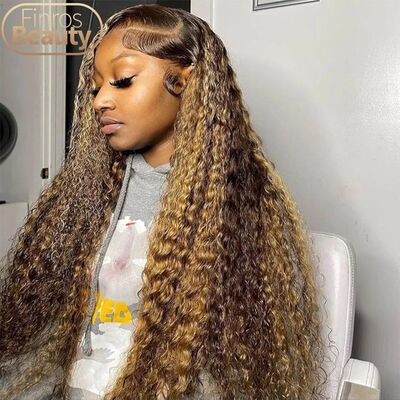 Highlight 13x6 Lace Frontal Wig Human Hair Brazilian Curly W