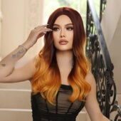 curly bro wig change gradual hair long dance daily dyed New