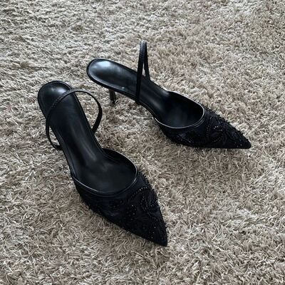 Luxury Brand High Heels Women Sandals Mesh Embroider Elegant