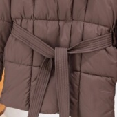 Belt With 2024 Winter Women Parkas Jacket Woman