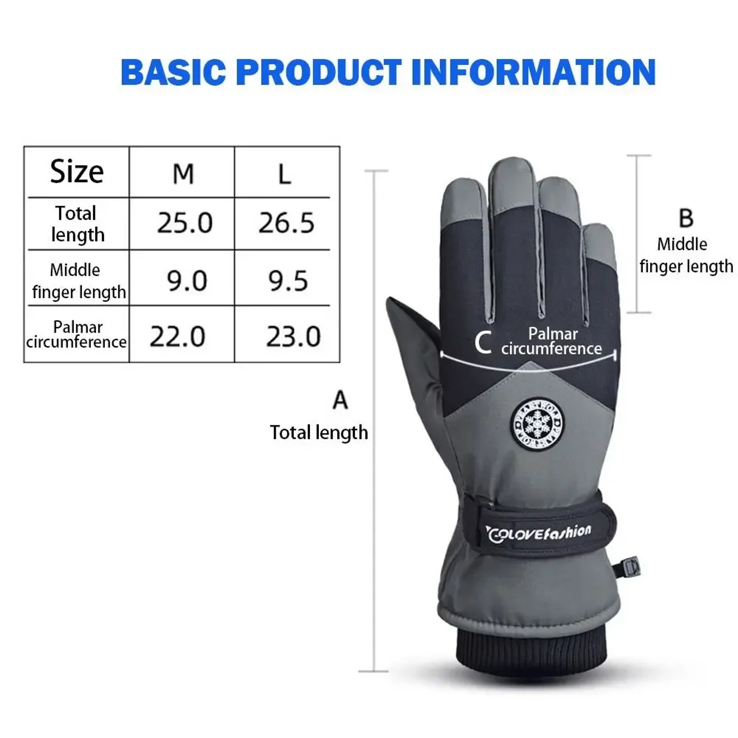 Winter Snowboard Ski Gloves PU Leather Non-slip Touch Scree