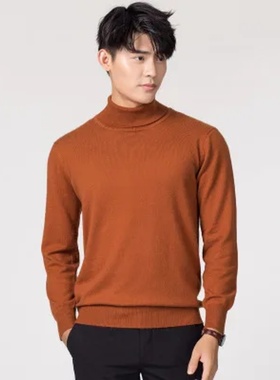 Turtleneck Men Cashmere Cotton Blend Pullover Jumper 2024 A