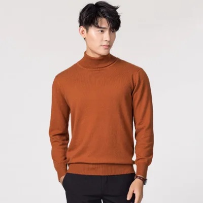 Turtleneck Men Cashmere Cotton Blend Pullover Jumper 2024 A