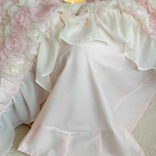 Three-Dimensional Rose Lace Ruffles Princess Wedding Beddin