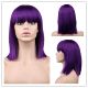 Purple Wig Costume Anime Halloween Short for Cospl Ennui