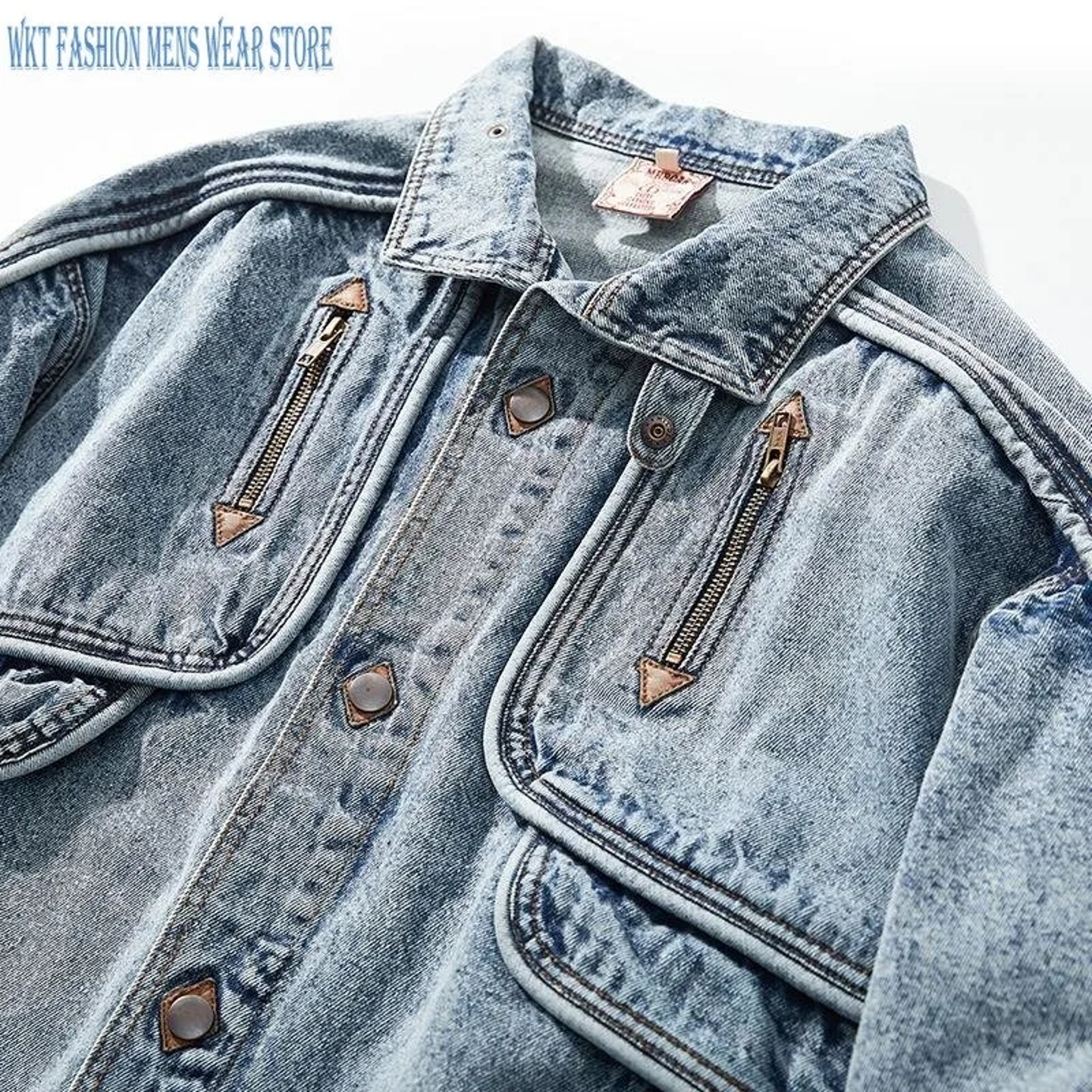 American Retro Snowflake Washed Jacket Men's Clothing New D