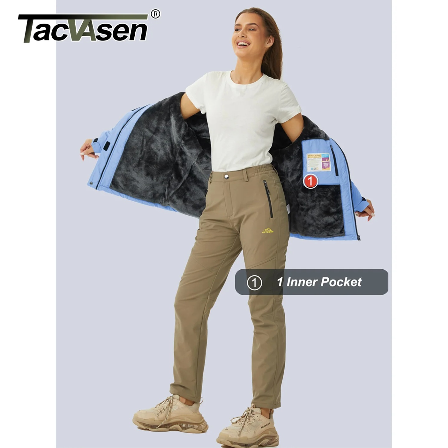 TACVASEN Women Winter Fashion Ski Snowboard Jacket Thermal