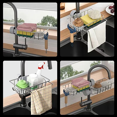 Faucet Hanging Type Drainage Rack For Kitchen Sink Bathroom