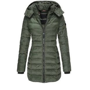 Winter Thicken Warm Women Parkas Solid Color Zippers Coats