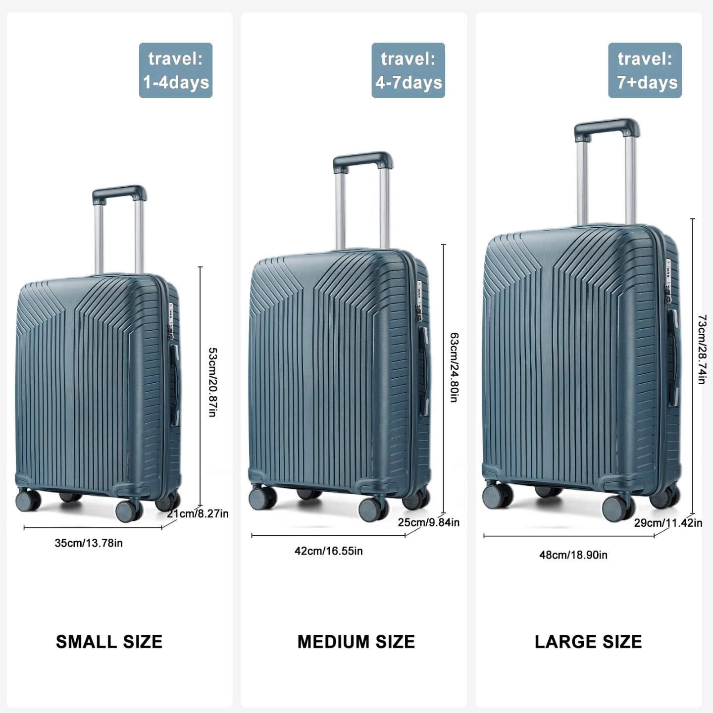 Travel Suitcase 2024 New Large Capacity Rolling Luggage Dur
