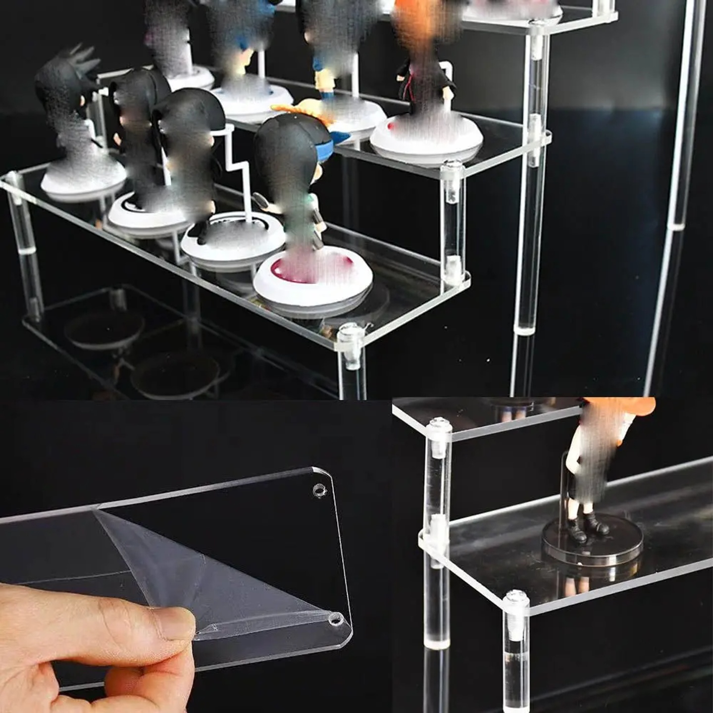 1-4 Tier Acrylic Display Stand Durable Display Rack For Cup