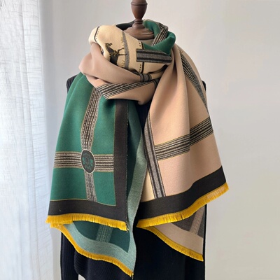 NEW Luxury Winter Thick Warm Scarf Women Cashmere Shawl and