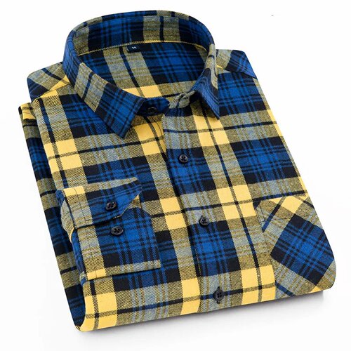 Plaid Shirt 2025 New Autumn Winter Flannel Red Checkered Sh
