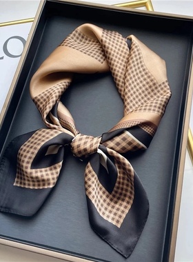 Women Silk Scarf Fashion Hair Scarf Silk Satin Neckerchief