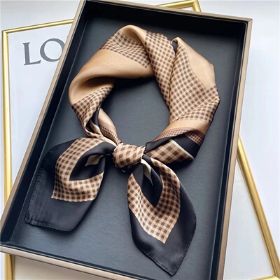 Women Silk Scarf Fashion Hair Scarf Silk Satin Neckerchief