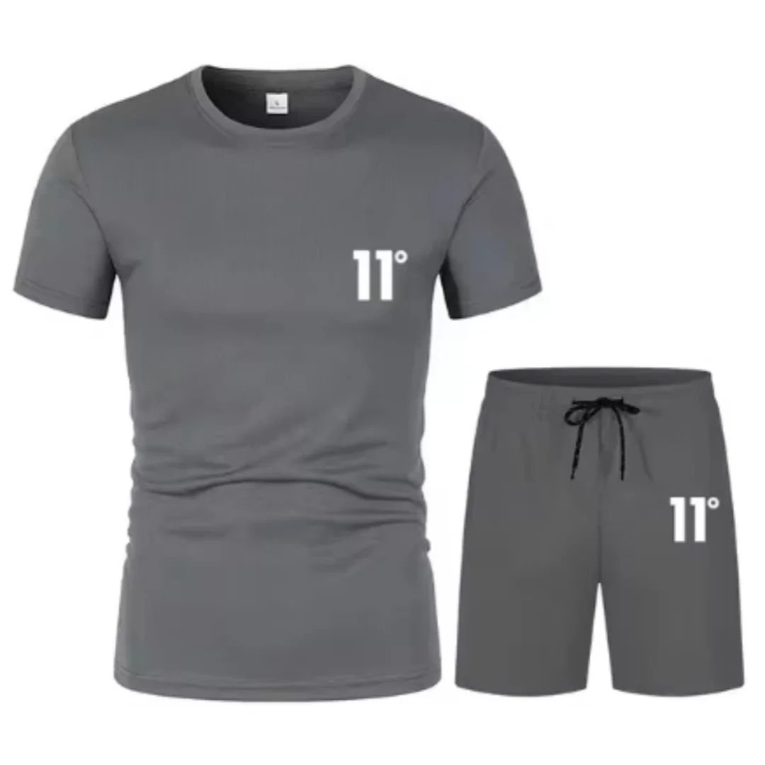 Summer fashion men's short sleeved T-shirt set jogging cloth
