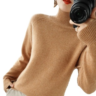 Casual Autumn Winter Women Sweaters Turtleneck Long Sleeve