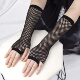Fingerless Neon Black Arm Fishnet Gloves Party Long Cuff