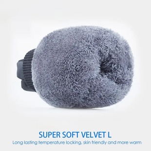 Winter Unisex Snowboard Ski Gloves PU Leather Non-slip Touc