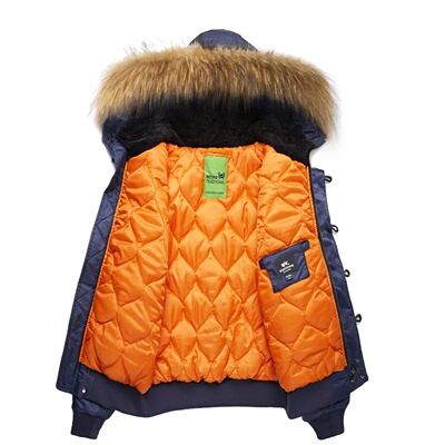 Man Plush Bomber Jacket Winter High Street Solid Color Male