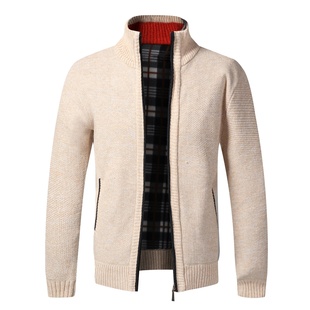 Autumn Winter Warm Cardigan Men Fleece Sweaters Full Zip Ja