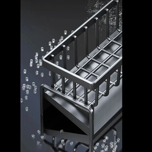 Kitchen Sink Drain Rack Organizer ABS Plastic Self-draining