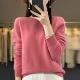 Fem Sweater Merino 100% neck Wool Knitwear Women Cashmere