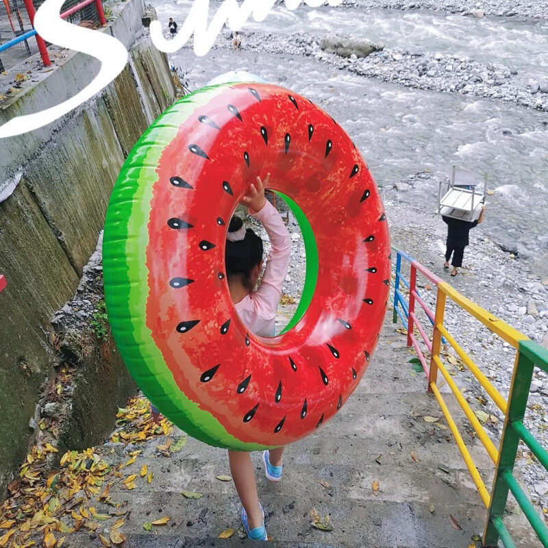 加厚水上游泳圈成人儿童充气腋下圈男女水泡圈充气躺椅浮床漂浮圈