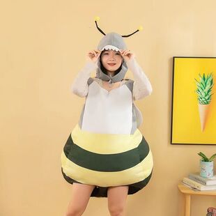 蜜蜂人偶服装网红抖音可穿鲨Bee蜜蜂衣服鲨鱼人偶公仔演出卡通