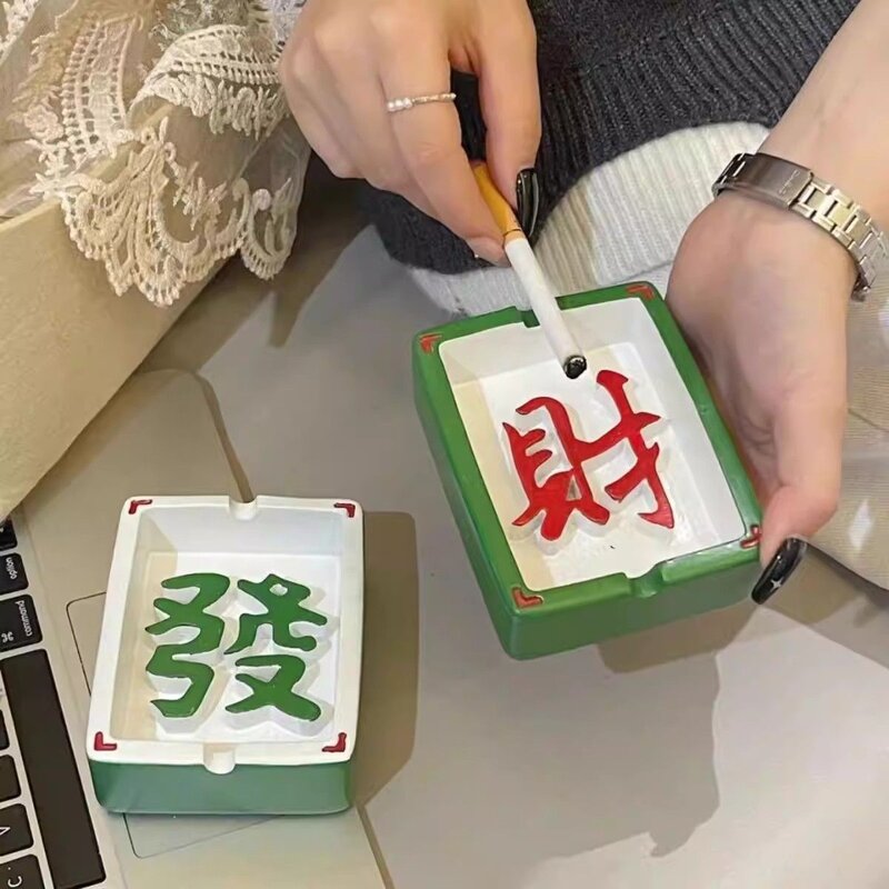 烟灰缸电竞房烟灰缸搞怪稀奇创意个性客厅麻将桌家居可爱发财烟灰