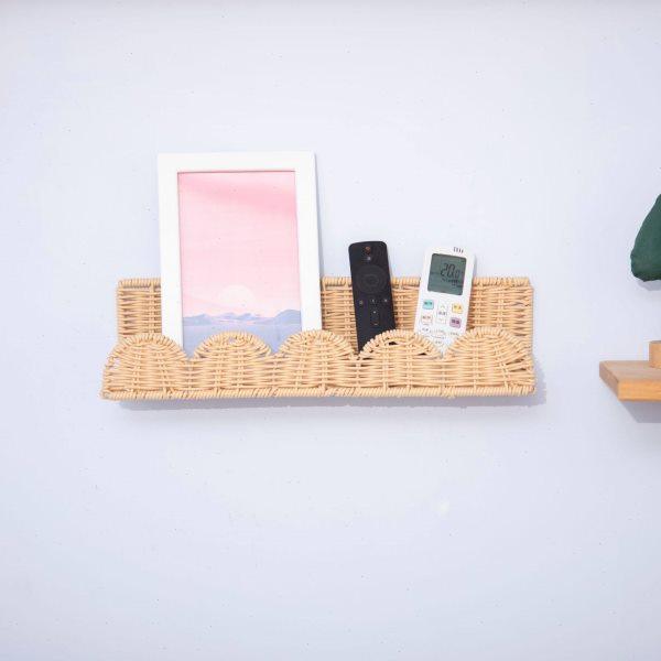 藤编扇形壁挂篮客厅卧室装饰壁挂架浴室客厅墙面悬挂家居装饰壁饰,家居饰品,壁饰,淘宝优惠券,粉丝福利购,淘宝优惠卷