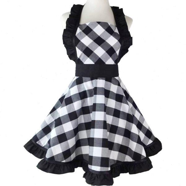 围衣复古格子棉布围裙家居厨房清洁用品女美甲服罩衣围裙,家庭/个人清洁工具,围裙套装,淘宝优惠券,粉丝福利购,淘宝优惠卷