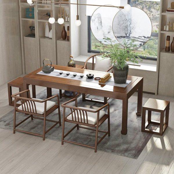 新中式实木茶桌家用阳台茶桌全套公室茶楼会客禅意泡茶桌椅组合,商业/办公家具,茶台/茶桌,淘宝优惠券,粉丝福利购,淘宝优惠卷