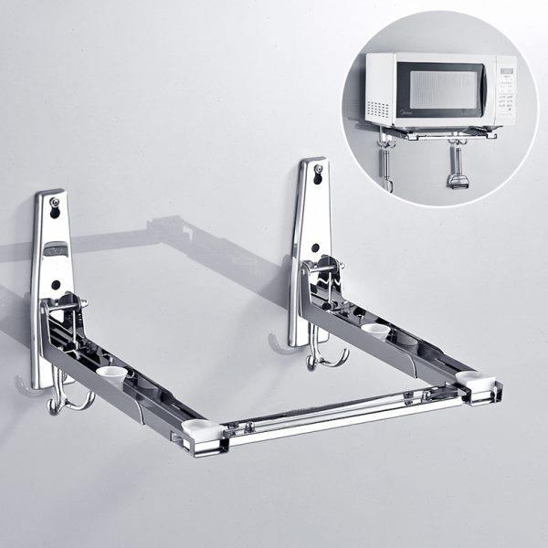 304不锈钢壁挂式微波炉置物架厨房多功能伸缩墙上悬空烤箱收纳架,厨房/烹饪用具,微波炉置物架,淘宝优惠券,粉丝福利购,淘宝优惠卷