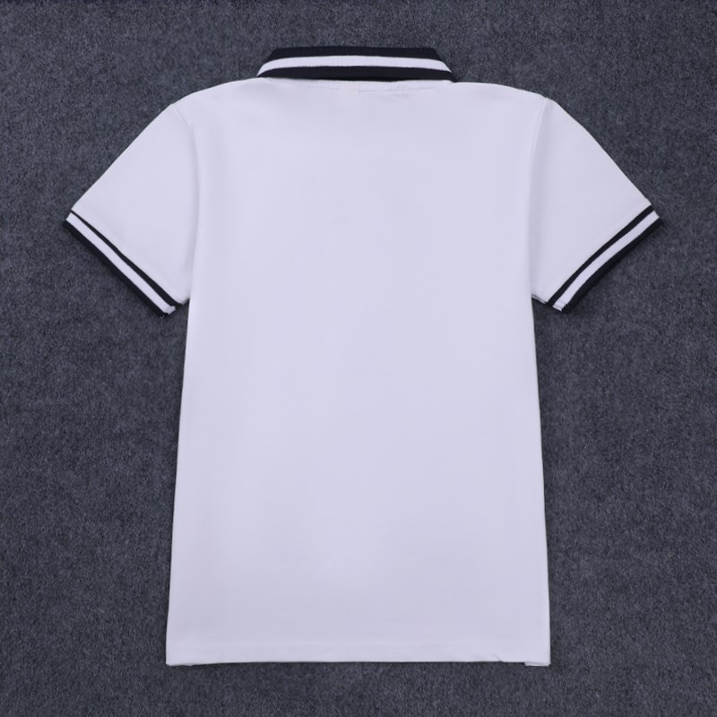 儿童校服短袖白色POLO衫男童校服/园服