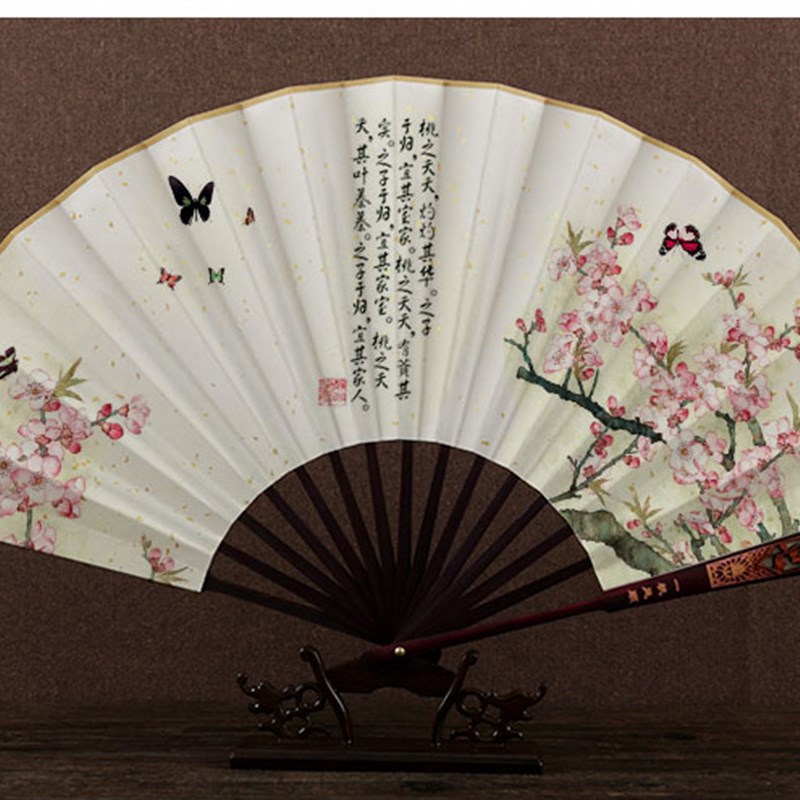 广告扇印刷订制 宣纸折扇扇面喷绘彩印 酒吧蹦迪扇子书法logo定制