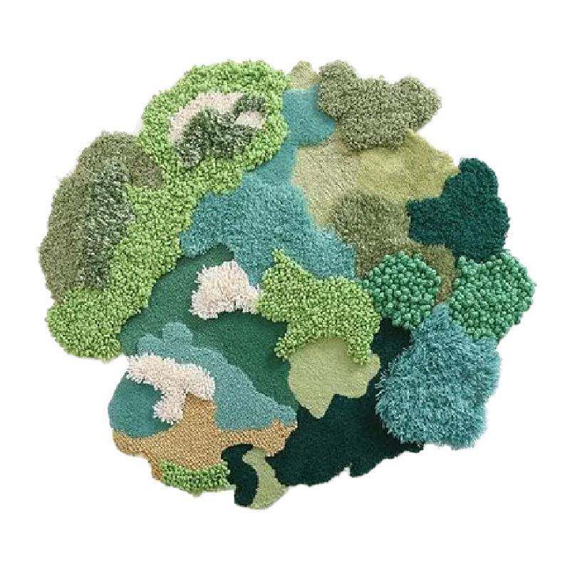 定制图案尺寸手工羊毛地毯立体浮雕低割客厅茶几毯别墅长毛地毯