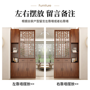 柜 隔断客厅2023新款 屏风入户进门别墅玄关柜复古实木中式 装 饰柜鞋