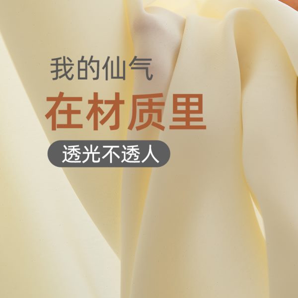 透光不透人米色加厚遮阳透光纱窗帘纱帘隔断客厅阳台成品定制窗纱