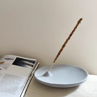 香香托置圣软装 陶土香插 摆件手工木家用器线香点座插香 尼泊尔装