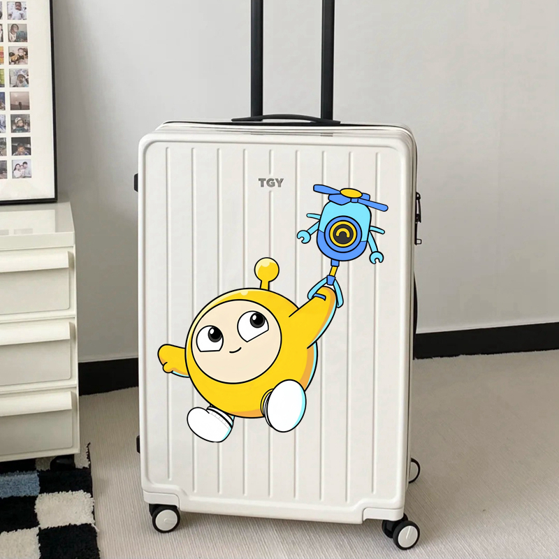 卡通可爱蛋仔派对行李箱贴纸旅行箱装饰自粘墙贴画遮丑防水贴画