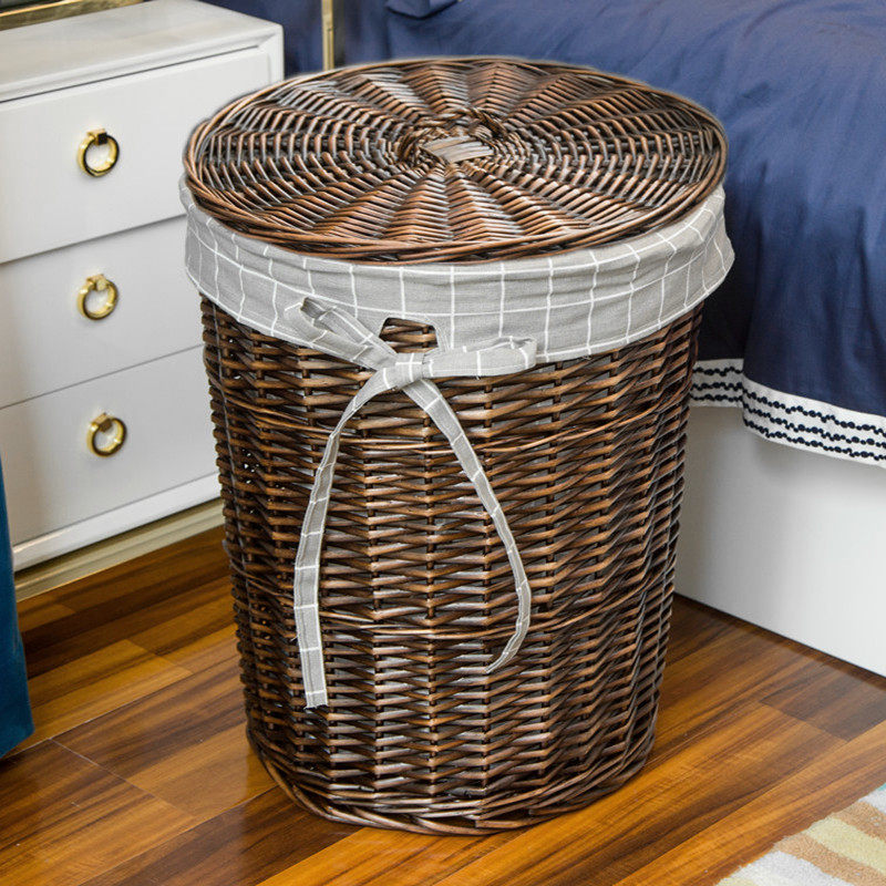 脏衣篮藤编收纳筐脏衣篓家用柳编衣物收纳框带盖火锅店衣服收纳篮,收纳整理,脏衣桶,淘宝优惠券,粉丝福利购,淘宝优惠卷