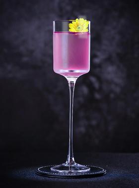 BSCK8125无铅水晶木村系135ml日式平面高脚鸡尾酒杯香槟起泡酒杯